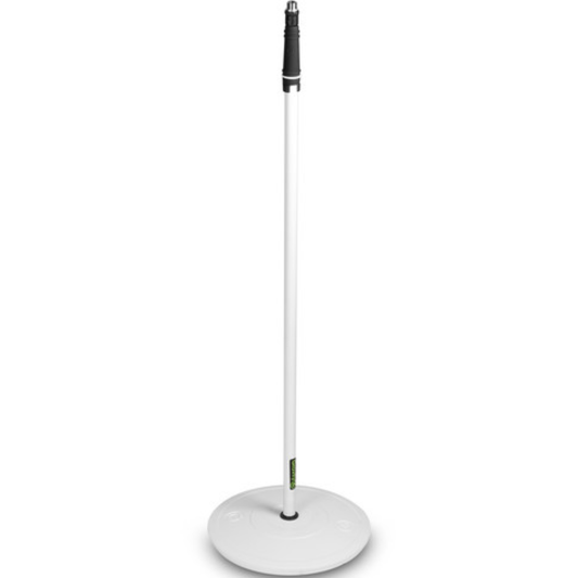 Gravity Stands GMS23W | 39-63 Inch Height Range | Round Base Microphone Stand White