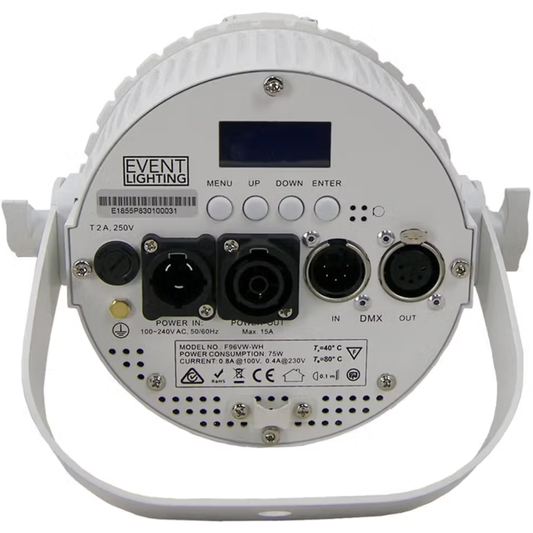 Event Lighting F96VW-WH | 96W Variable White Fresnel | Manual Zoom 20°–50° White Housing