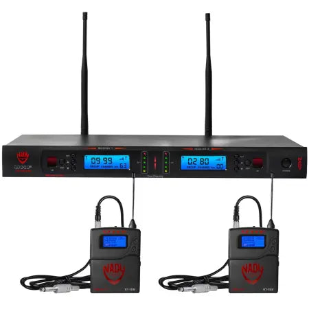 Nady 2W-1KU-GT | Dual Transmitter 1000-Channel UHF Wireless System | Guitar & Instrument Ready