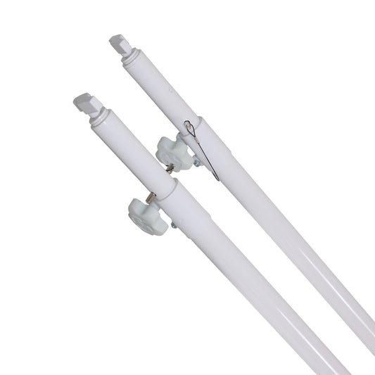 ProX X-ATLAS8FT WHX2 | 56–96in Telescoping Poles (White) | Set of 2 with M20 Threaded Base