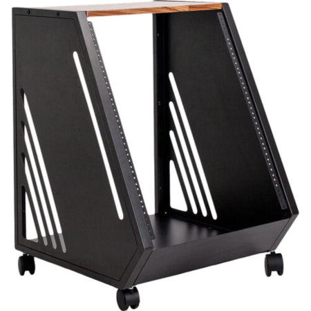 Wavebone Fin 13U Rackmount Case Wood | 13U Angled Rack | Studio Equipment Case