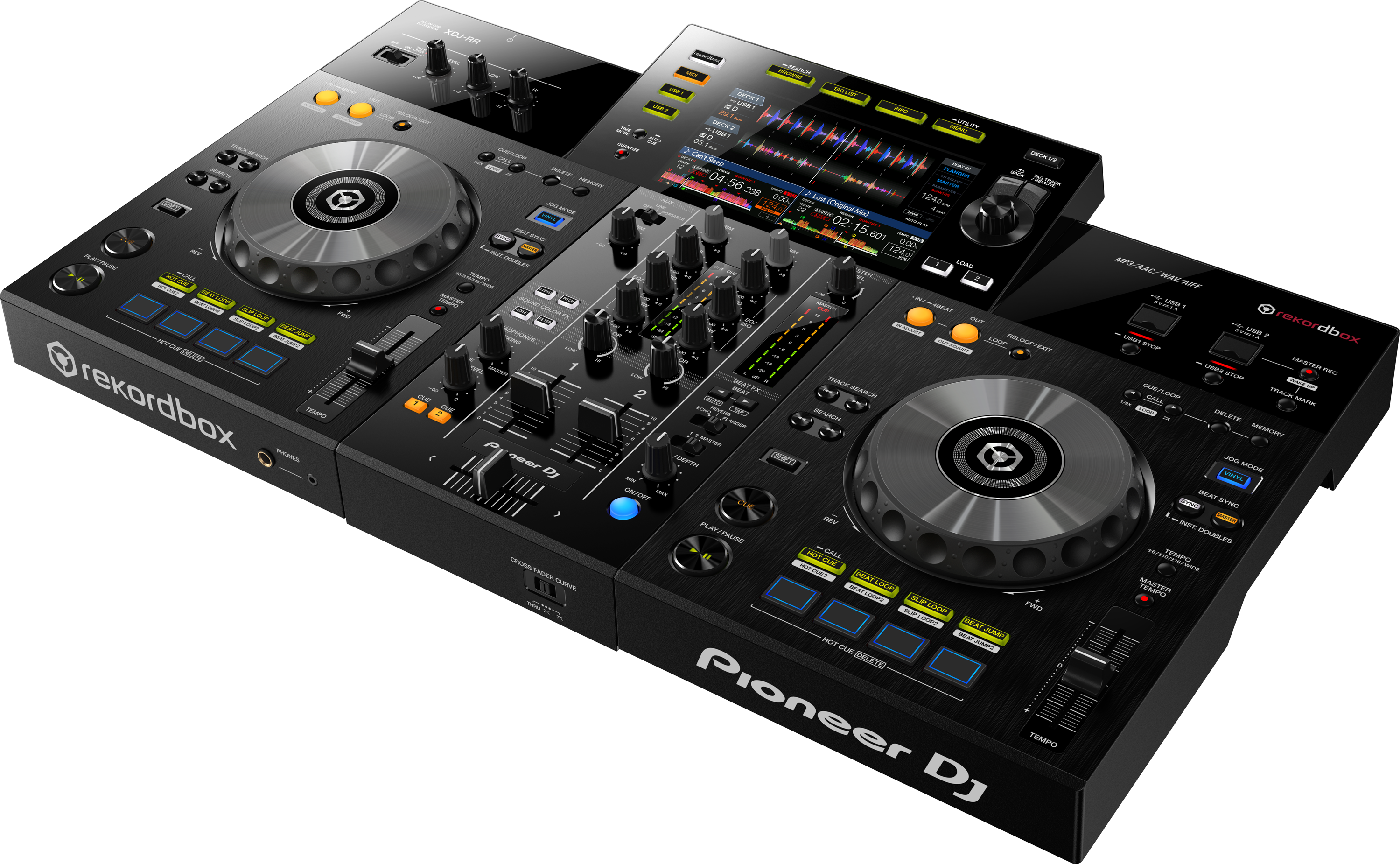 Pioneer DJ XDJ-RR | 2‑Channel All‑in‑One DJ Controller | 7″ Screen with Rekordbox/Serato