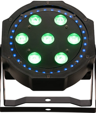 Eliminator LP 8R | 7x8W RGBW Flat Par + LED Ring | DMX & Remote with 38-Channel Mode