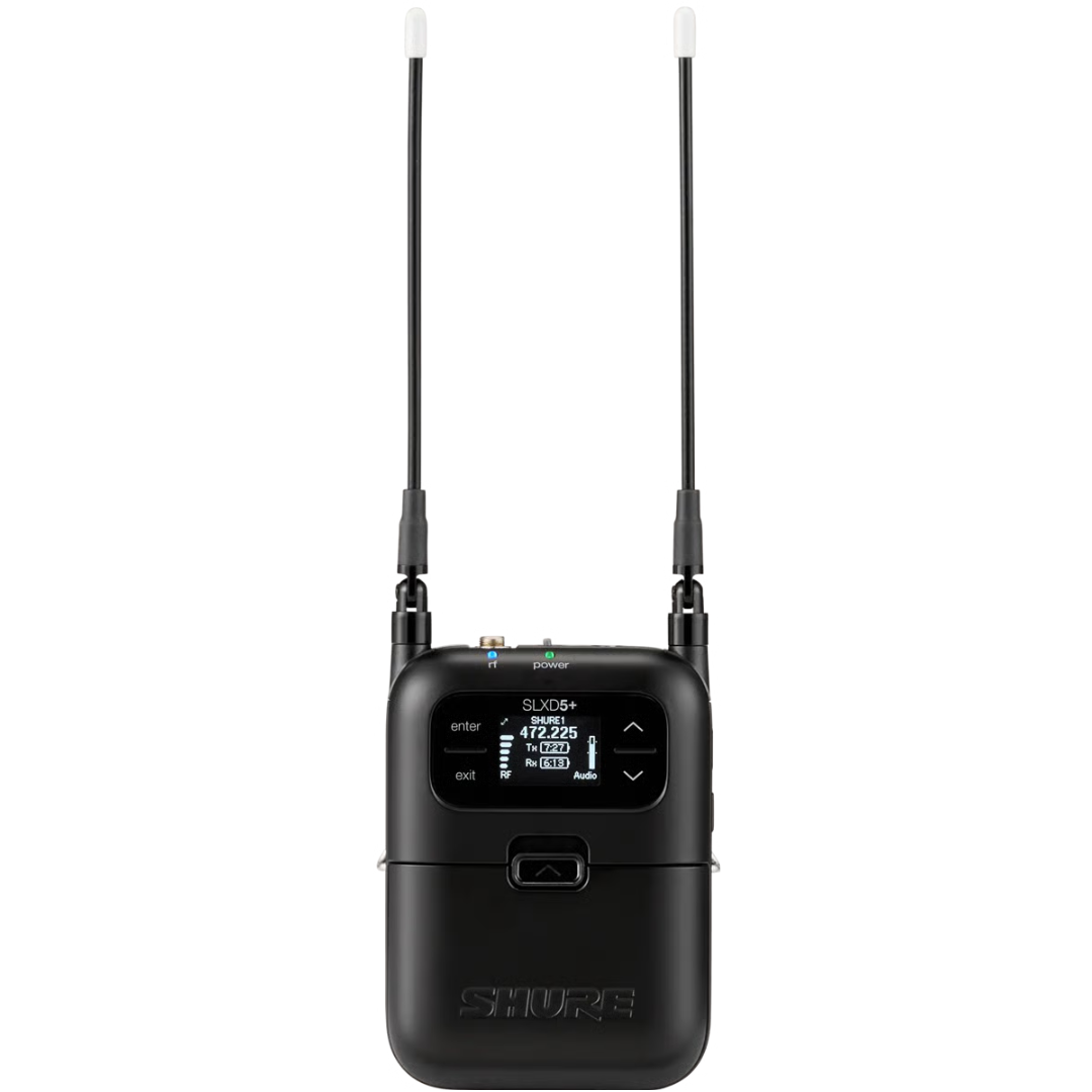 Shure SLXD15+-G57 | Portable Wireless System for Field Audio | 138MHz Tuning & ShowLink® Control