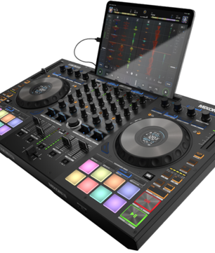 Reloop Mixon 8 Pro | 4-Deck Hybrid DJ Controller | Dual USB, Jog Displays & Standalone Mixer