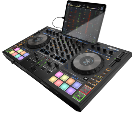 Reloop Mixon 8 Pro | 4-Deck Hybrid DJ Controller | Dual USB, Jog Displays & Standalone Mixer