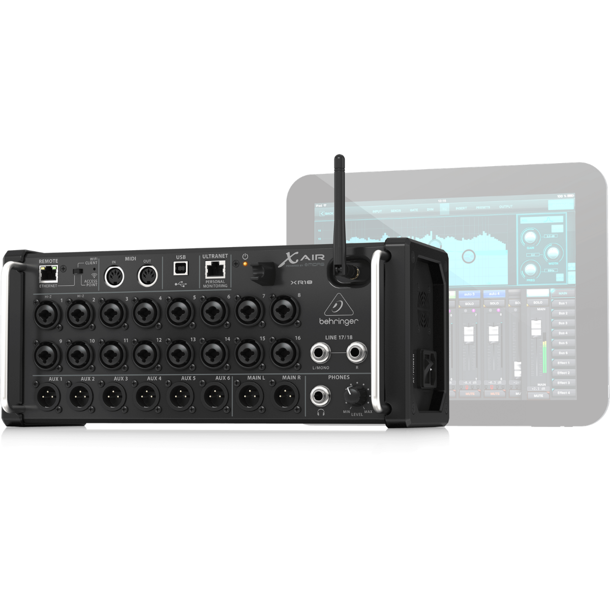 Behringer XR18 X Air | 18-Channel 12-Bus Digital Mixer | WiFi Control with USB Interface
