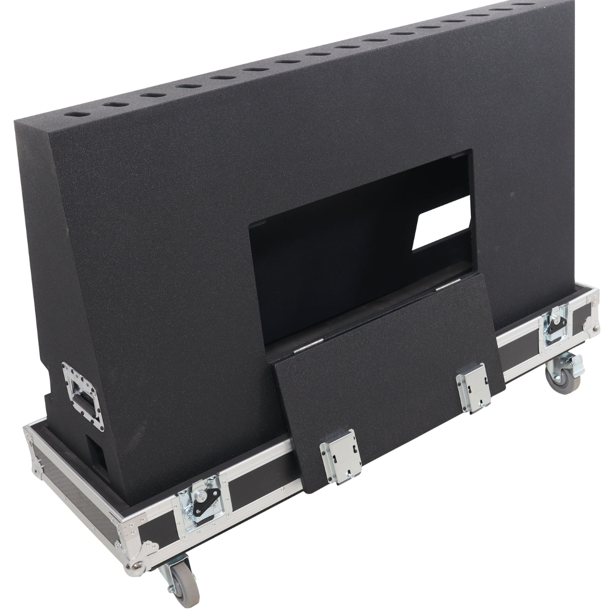 ProX XS-TV55FMW | 55 Inch LED TV Flight Case | Floor Monitor Road Case with 4 Inch Wheels