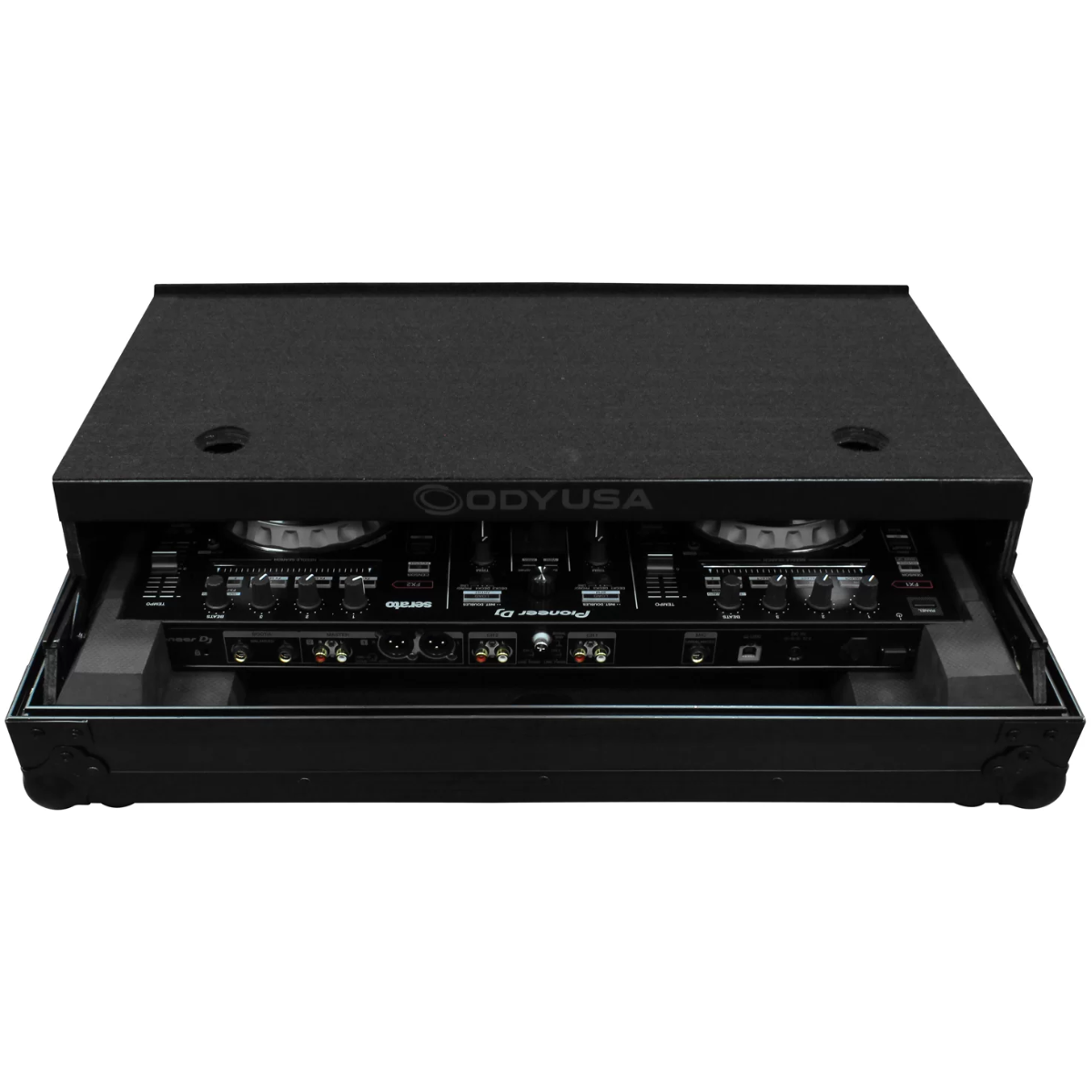 Odyssey FZGSPIDDJSR2BL | Case for Pioneer DDJ-SR2 | Glide Platform with Black Hardware