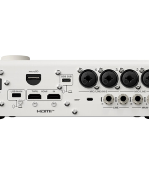 Yamaha URX44V W | 32-Bit USB-C Interface with HDMI I/O | 4 Mic Inputs + microSD Multitrack Recording