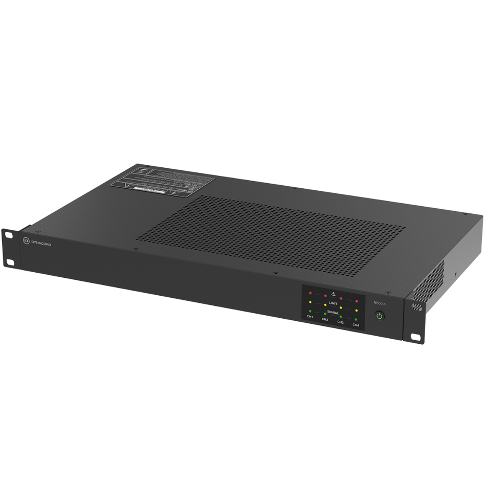 Electro-Voice V600:4 | 4 Ch - 600W Total | 1RU Installation Amplifier