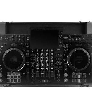 Odyssey FZXDJAZWBL | Flight Case for AlphaTheta XDJ-AZ | Black Label with Wheels & Cable Port