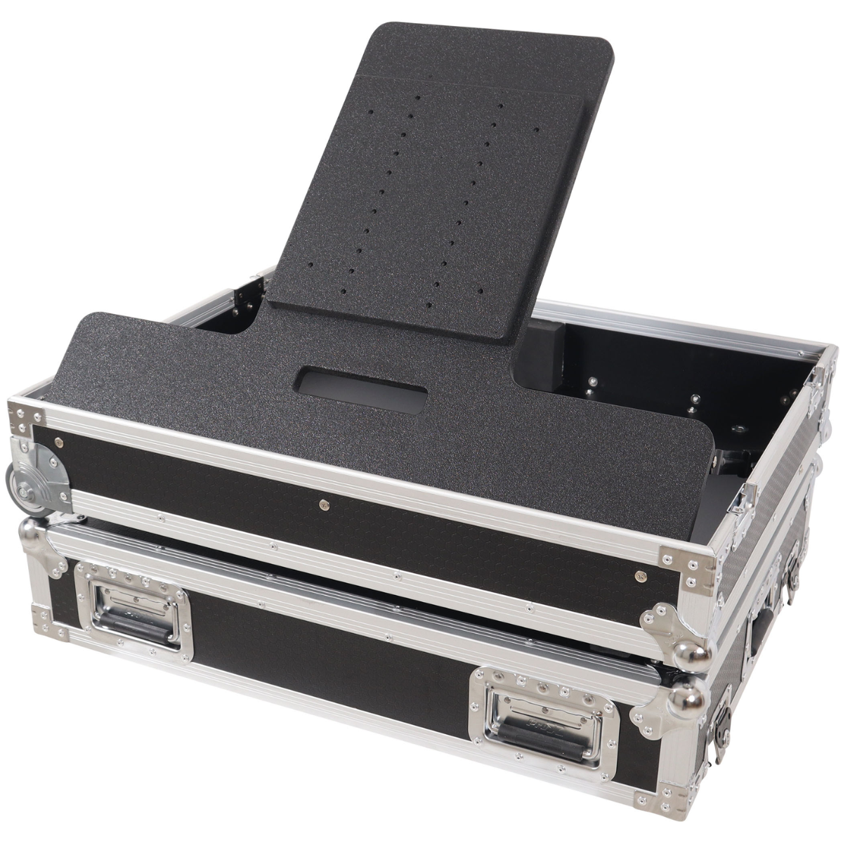 ProX XS TV32FMW | 32 Inch LED TV Flight Case | Adjustable Floor Monitor Case with Wheels