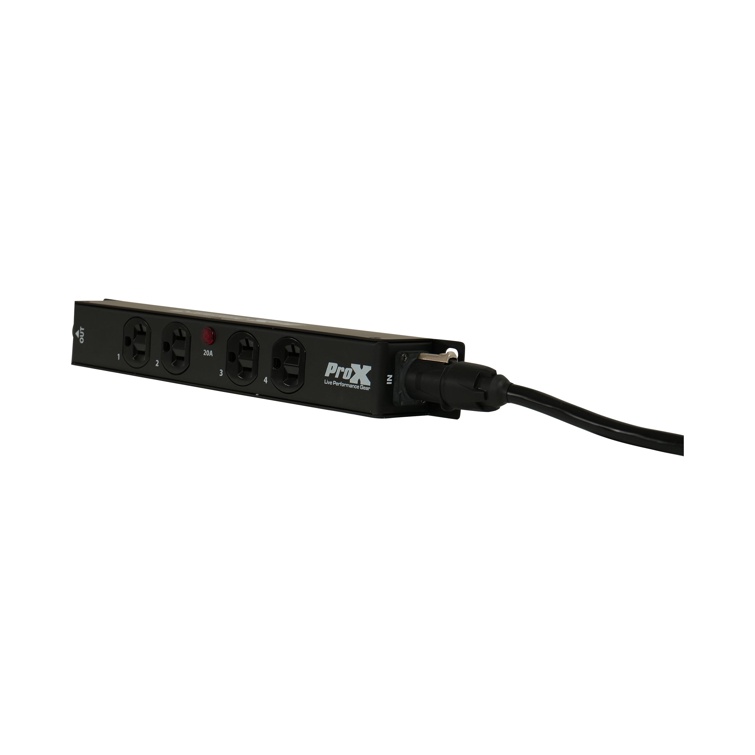 ProX XPWEDX4MAYA | 4 Outlet 20A Power Distribution Box | True1 IN/OUT Pass-Through Design