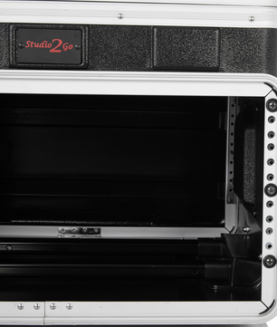 Gator GRC-STUDIO4GO-W | 4U Rack Case with Laptop Compartment | ATA Molded Case with Wheels
