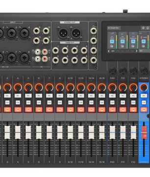 Yamaha MGX16 B | 22-Channel Digital Mixer with Touchscreen, Bluetooth & Dual USB Interface – Black