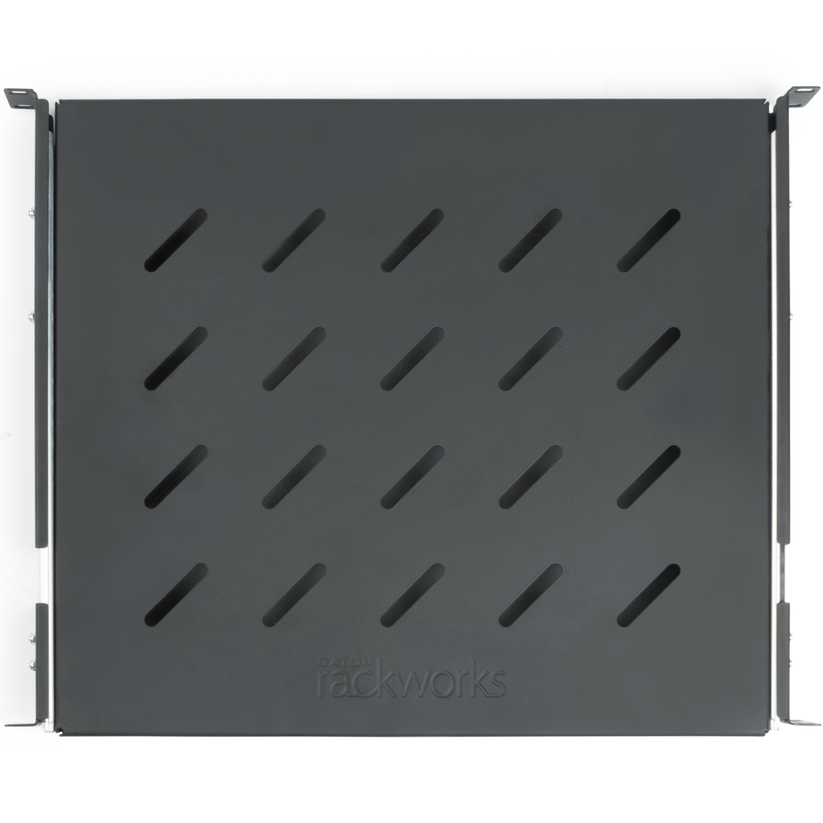Gator GRW-SHELF1SLD | 1U Sliding Rack Shelf | 13.8in Vented Steel Design