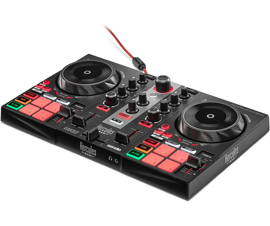 Hercules DJControl Inpulse 200 MK2 | 2-Deck Controller with STEMS & Light Guides | Serato DJ Lite + DJUCED Integration