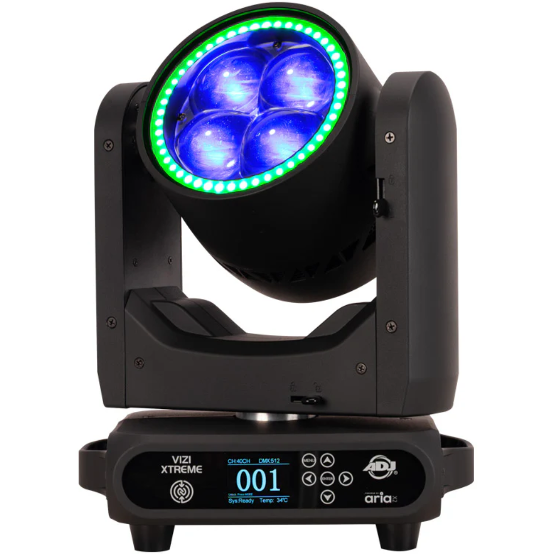American DJ Vizi Xtreme | 240W RGBL Beam Wash with Zoom | 360° Pan/Tilt & Pixel Ring Effects