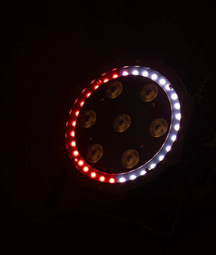 Eliminator LP 8R | 7x8W RGBW Flat Par + LED Ring | DMX & Remote with 38-Channel Mode