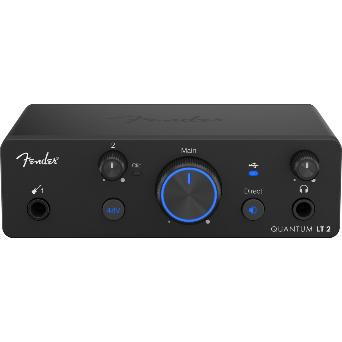 Fender Quantum LT 2 | 2x2 USB-C Interface | 75dB MAX-HD Preamp with Loopback