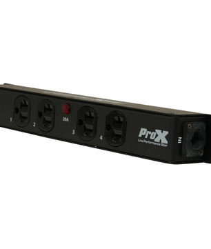 ProX X PWEDX4MAYA | 4 Outlet Edison Power Strip | TRUE1 IN/OUT 20A Power Center