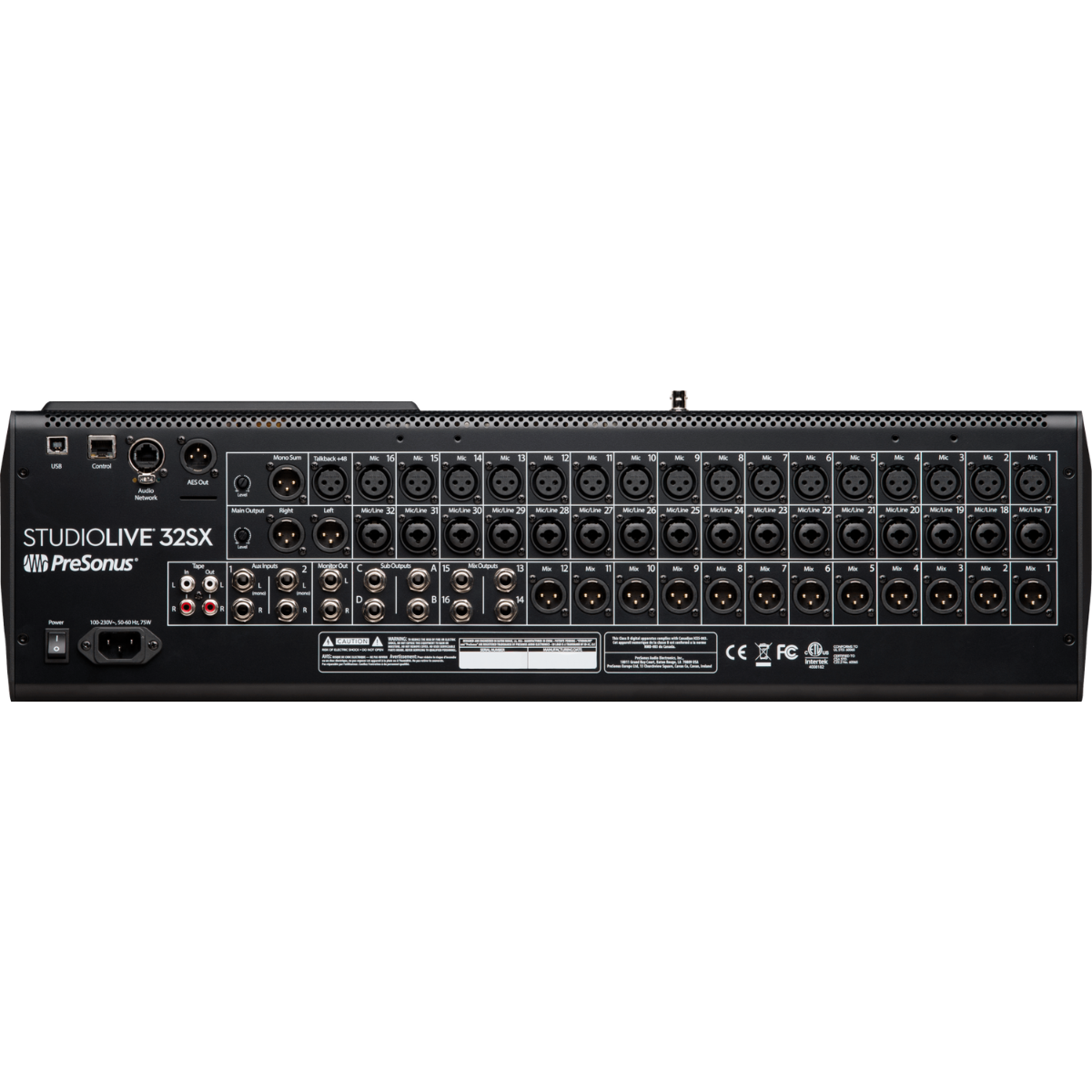 PreSonus StudioLive 32SX | 40-Channel Digital Mixer | Split Fader Workflow with 64x64 USB