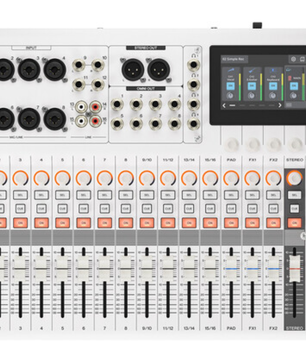 Yamaha MGX16V W | 22-Channel Digital Mixer with HDMI & USB | White Finish with Touchscreen, FX, and Stems-Ready Workflow