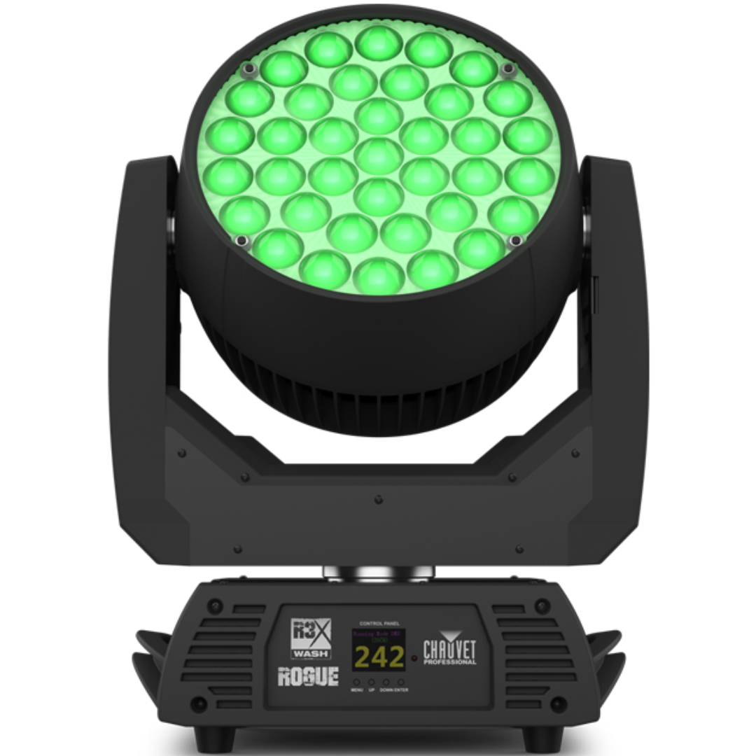 Chauvet Pro Rogue R3X Wash | 37x25W RGBW LEDs - 13,440 Lumens | Pixel-Mapping Moving Head with 9-Zone Control