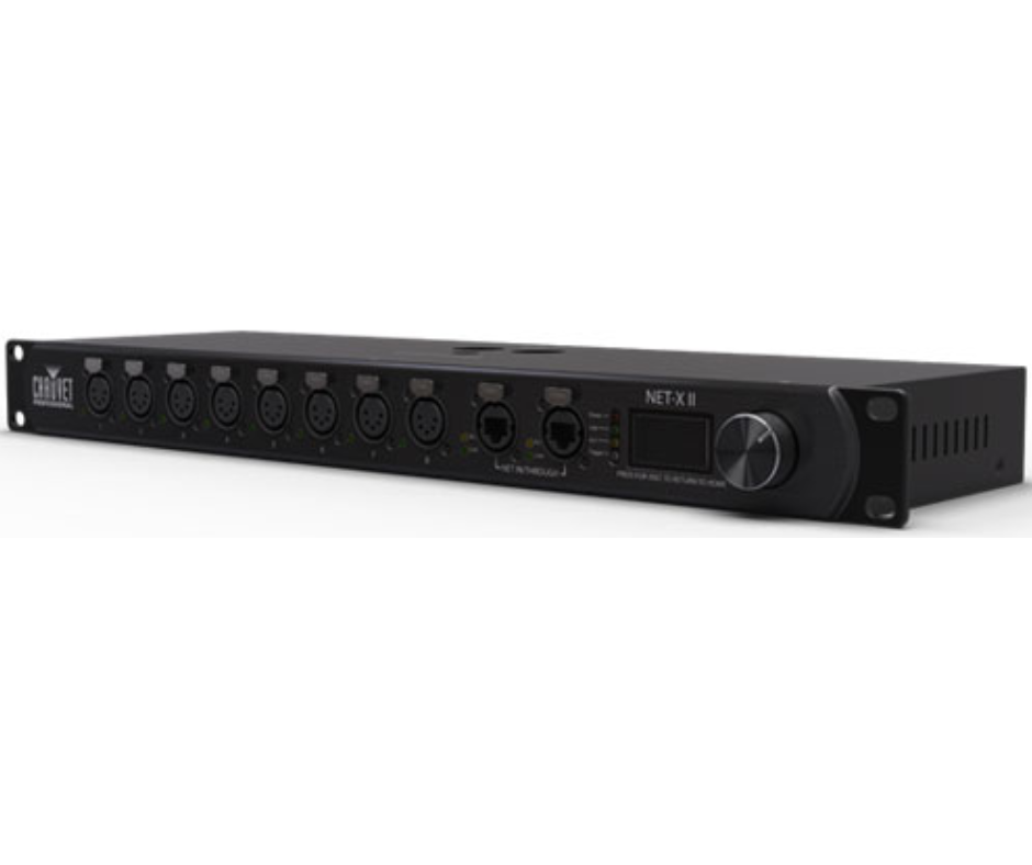 Chauvet Pro Net-X II | 8-Universe Ethernet-to-DMX Node | Art-Net/sACN Converter & Merger