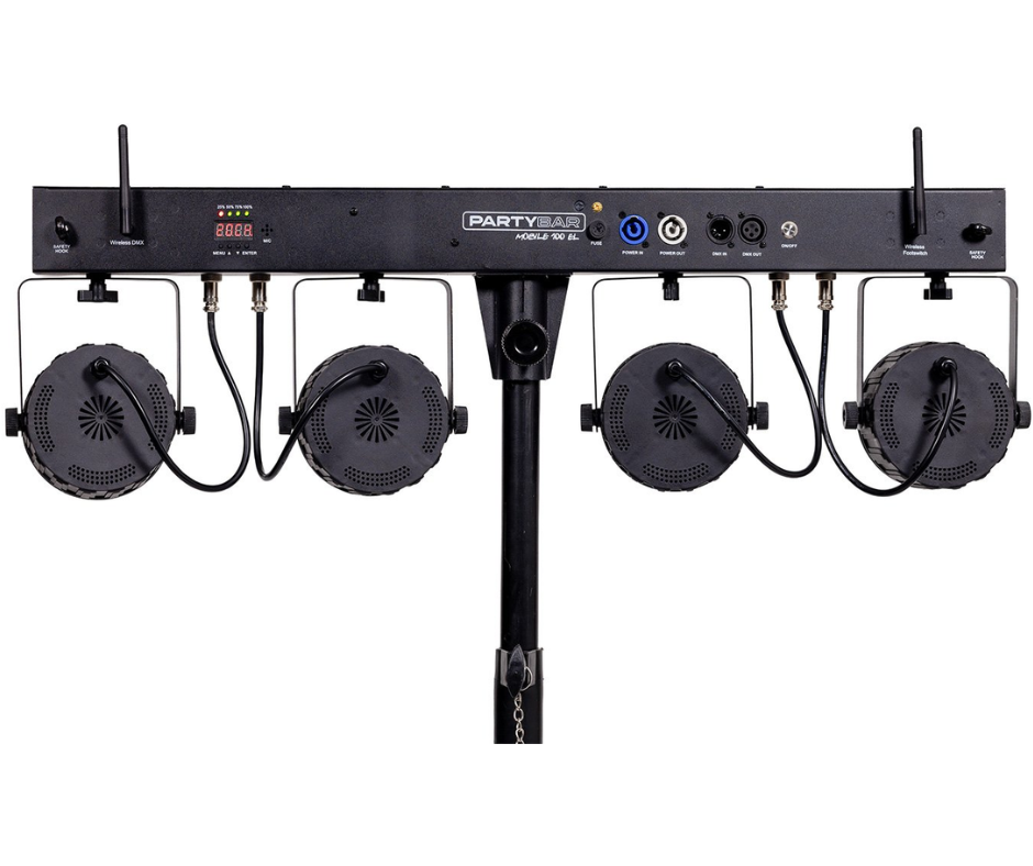 ColorKey PartyBar Mobile 100 EL | Wireless LED Lighting System | Battery-Powered with Stand & Case