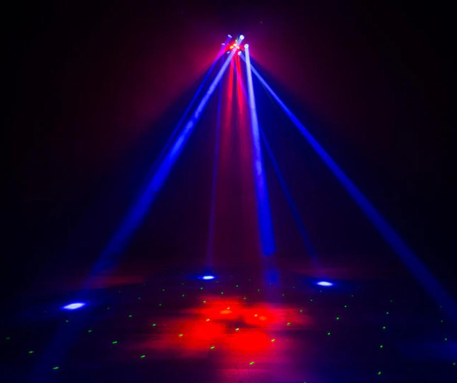 Eliminator CenterDroid | RGBW LED + Laser Centerpiece | Rotating Lens & Tilting Arms