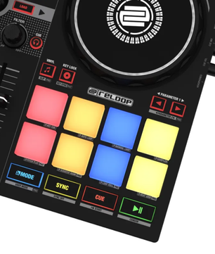 Reloop Ready | Compact 2-Deck DJ Controller for Serato | 16 RGB Pads & Scratch Bank Support