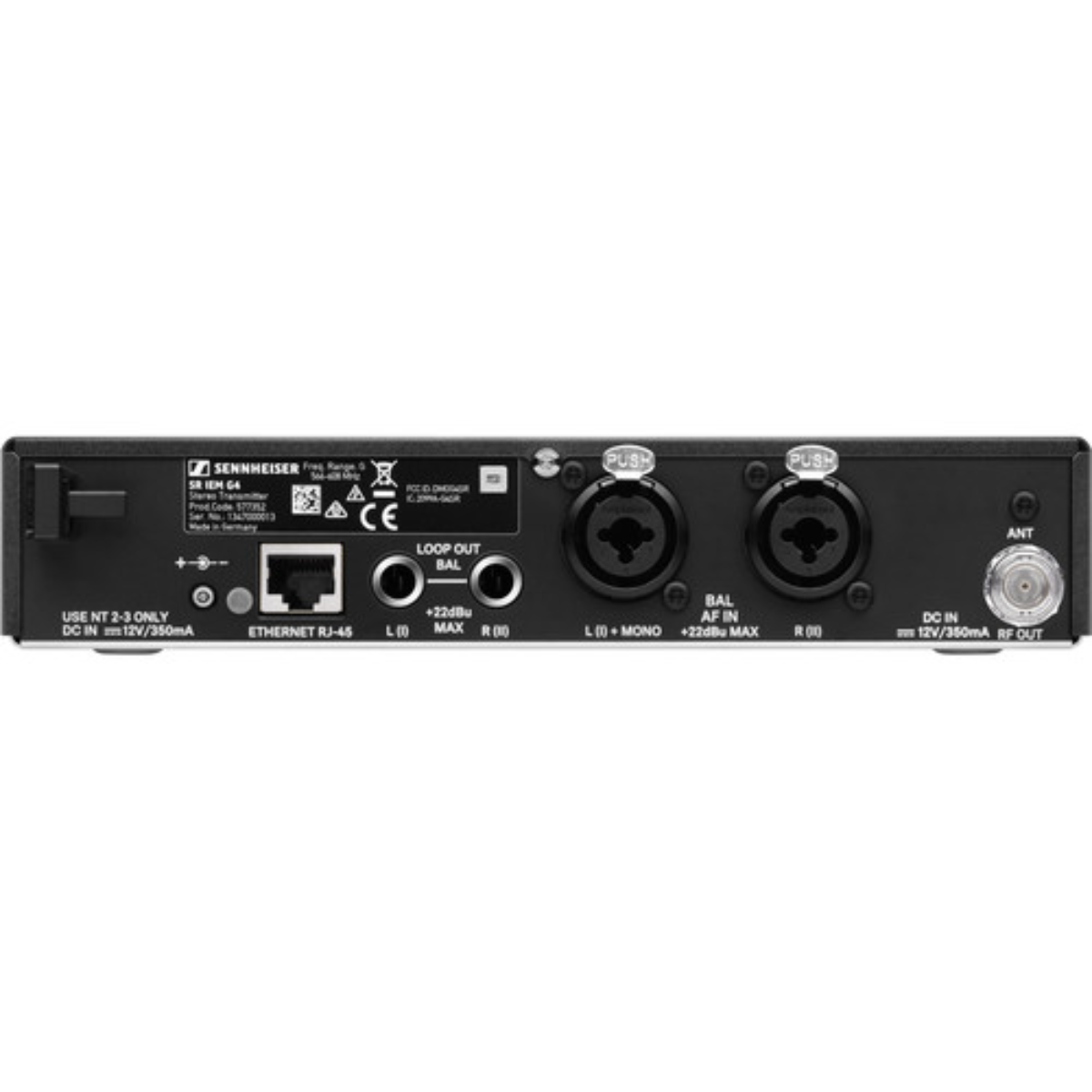 Sennheiser SR IEM G4-A1 | Stereo IEM Transmitter 470-516 MHz | 42MHz Bandwidth with 50mW RF