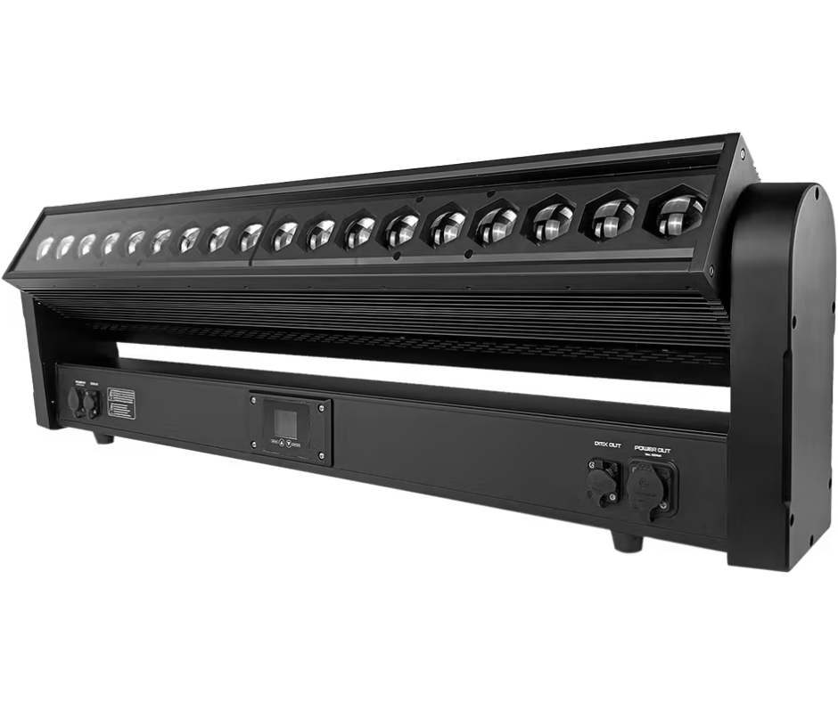 Rasha Skyline | IP65 Moving Head Batten | 18x40W RGBW with Pixel Effects & Zoom
