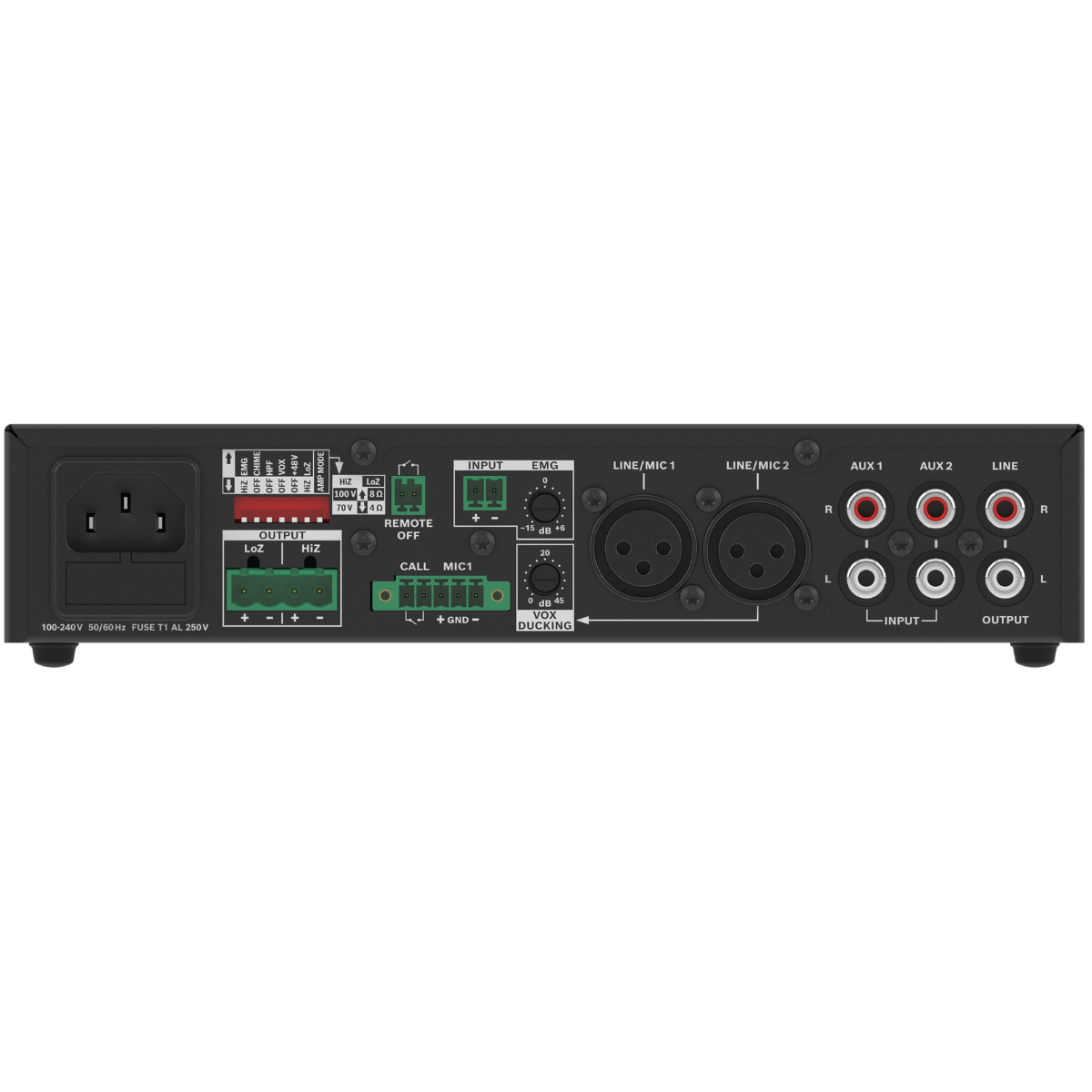 Dynacord U240:1M | 240W Mixer Amplifier | 4 Ohm, 8 Ohm, 70V/100V Output