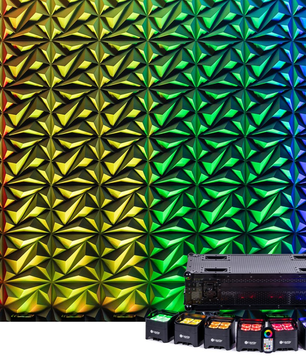 ColorKey MobilePar Mini Hex 4 MKII (8-Pack) | Wireless Battery Uplighting Kit | Charging Case with App Control