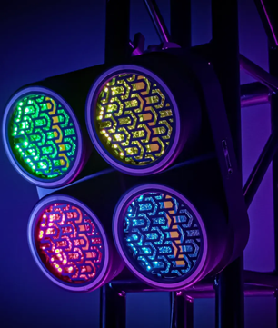 Blizzard Lighting Lux Quadra X4 | 4x50W WW Blinder with RGB Ring | Aura FX + DMX & TRUE1