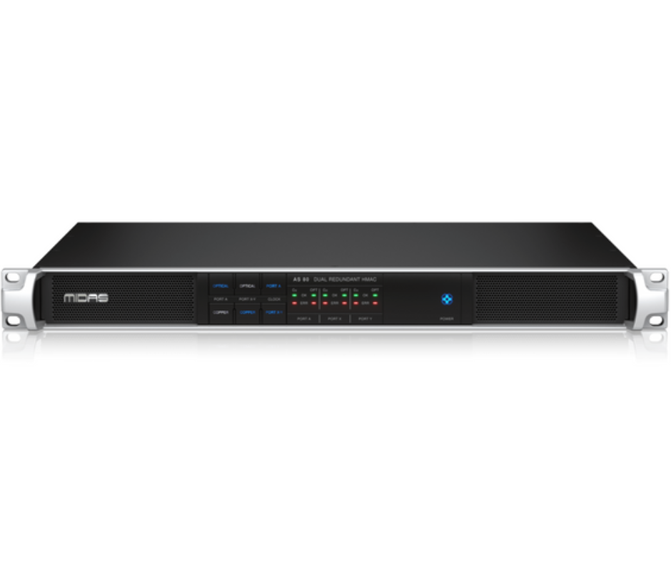 Midas MDS-AS 80 | HyperMAC to Dual Redundant HMAC Converter | 192 Channels at 96kHz, 1U Rackmount
