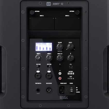 LD Systems ANNY 12 | 12in Battery Powered PA | 122dB Portable Bluetooth Speaker