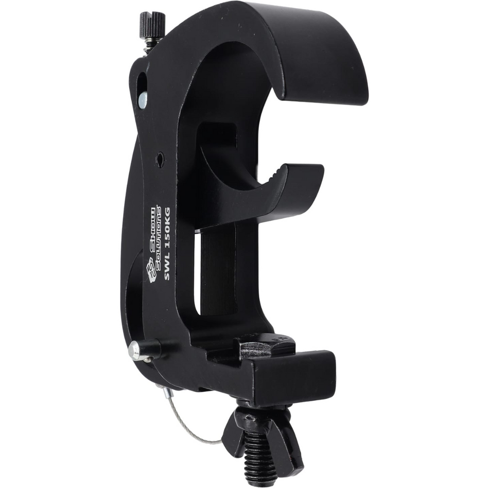 Odyssey LAC28QLB | 2" Aluminum Clamp with M10 Bolt, 330lb Load Capacity (Black)