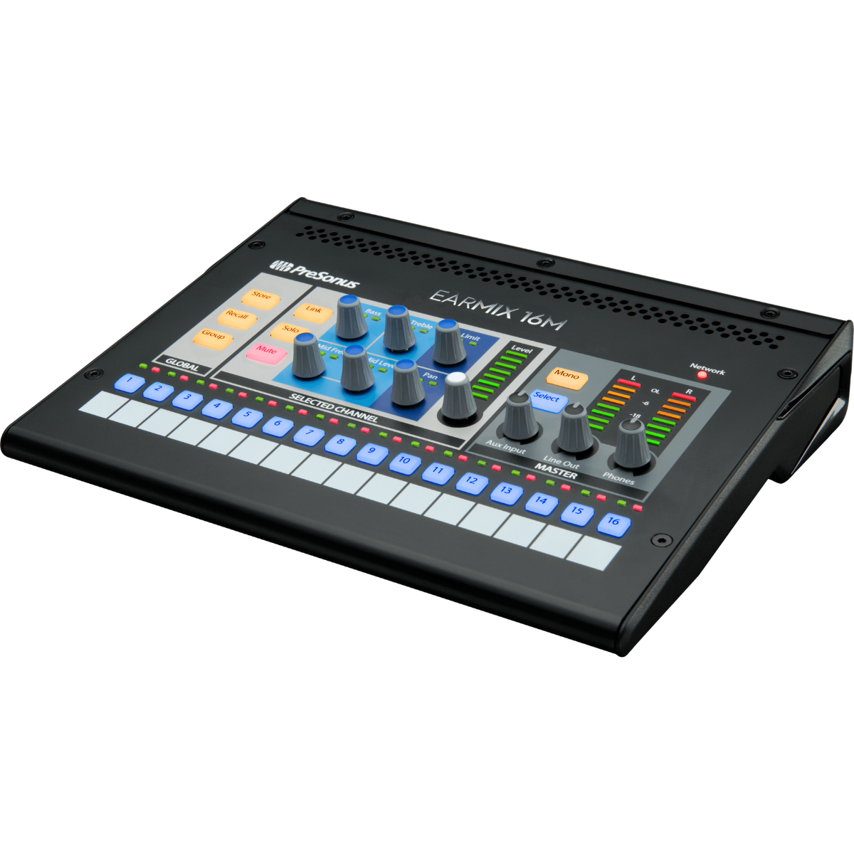 PreSonus EarMix 16M | 16 Channel Personal Mixer - AVB Network | PoE Powered Monitor Control