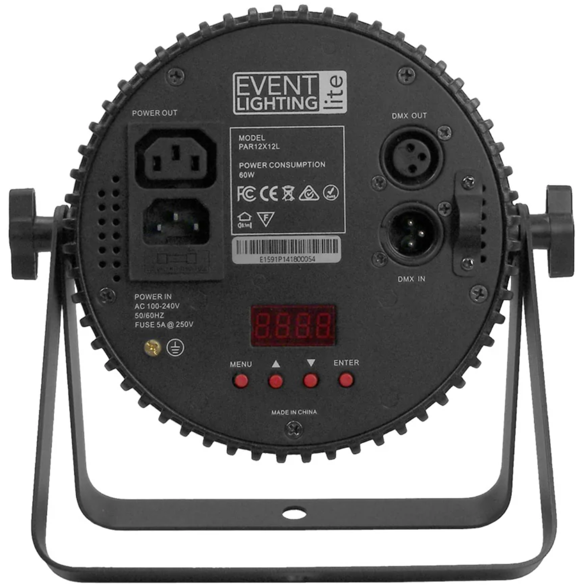 Event Lighting PAR12X12L | 12x12W RGBWAU LED Par | Compact Indoor Wash with IR Remote