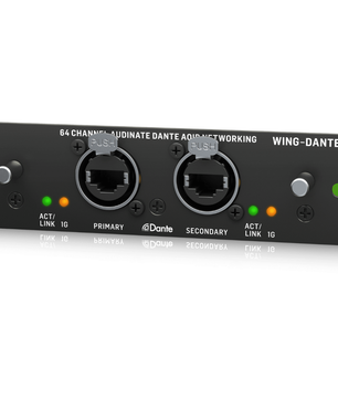Behringer WING-DANTE | 64x64 Dante Interface | Dual EtherCON Redundant Networking