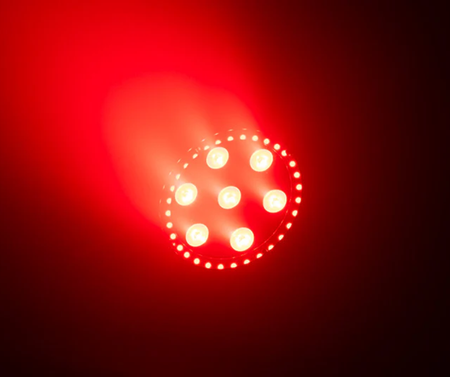 Eliminator LP 8R | 7x8W RGBW Flat Par + LED Ring | DMX & Remote with 38-Channel Mode