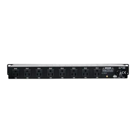 American DJ PC-100A | 8-Switch AC Power Center | 15A Circuit Breaker & Rear Outlets