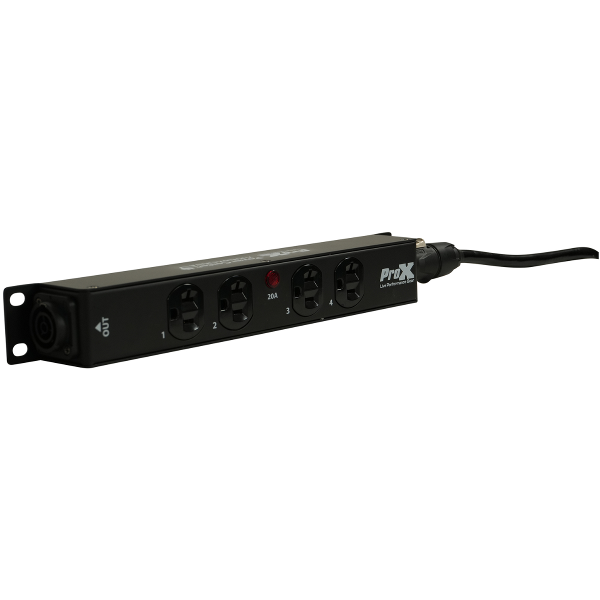 ProX X PWEDX4MAYA | 4 Outlet Edison Power Strip | TRUE1 IN/OUT 20A Power Center