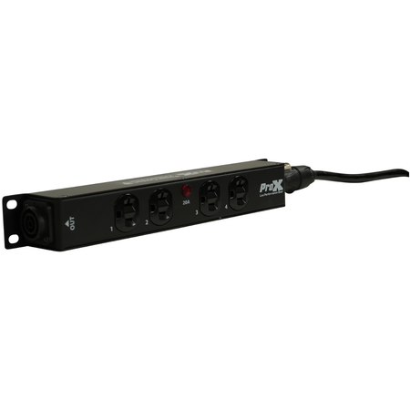 ProX X PWEDX4MAYA | 4 Outlet Edison Power Strip | TRUE1 IN/OUT 20A Power Center