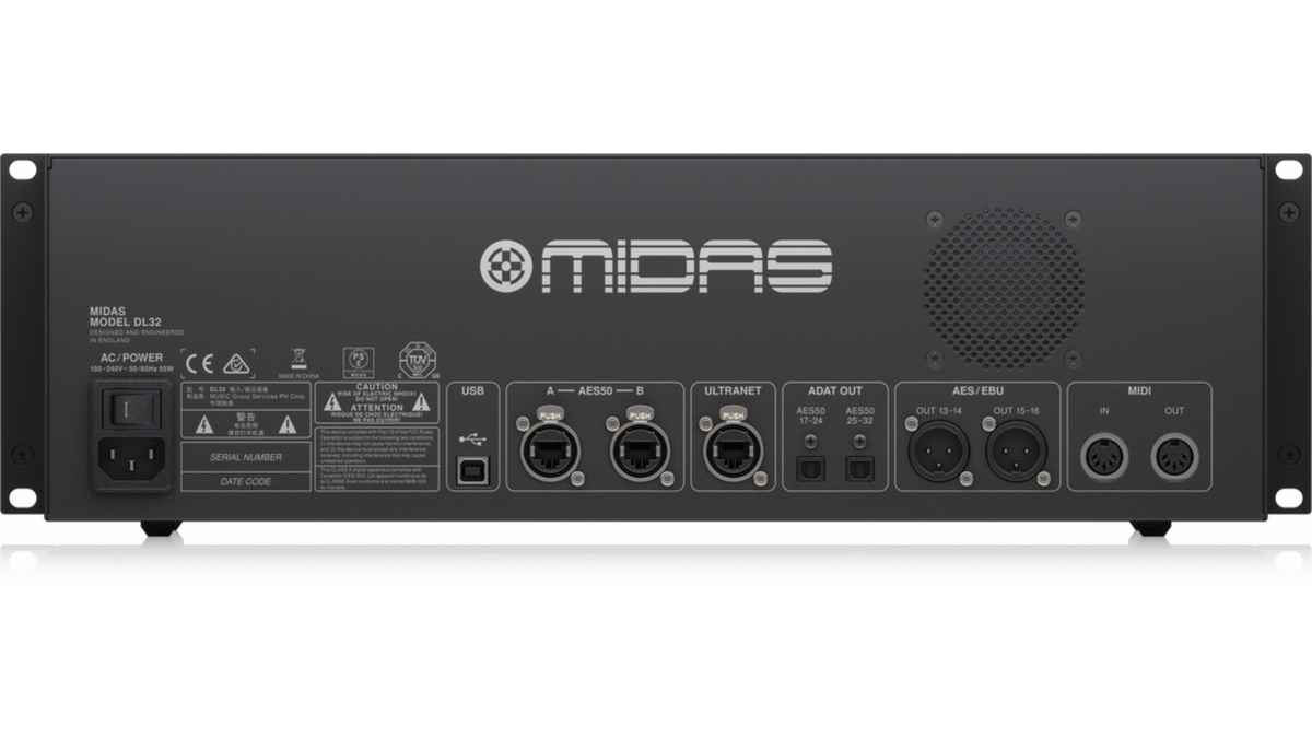 Midas MDS-DL32 | 32-In / 16-Out Digital Stagebox | AES50 Networking & ULTRANET Support