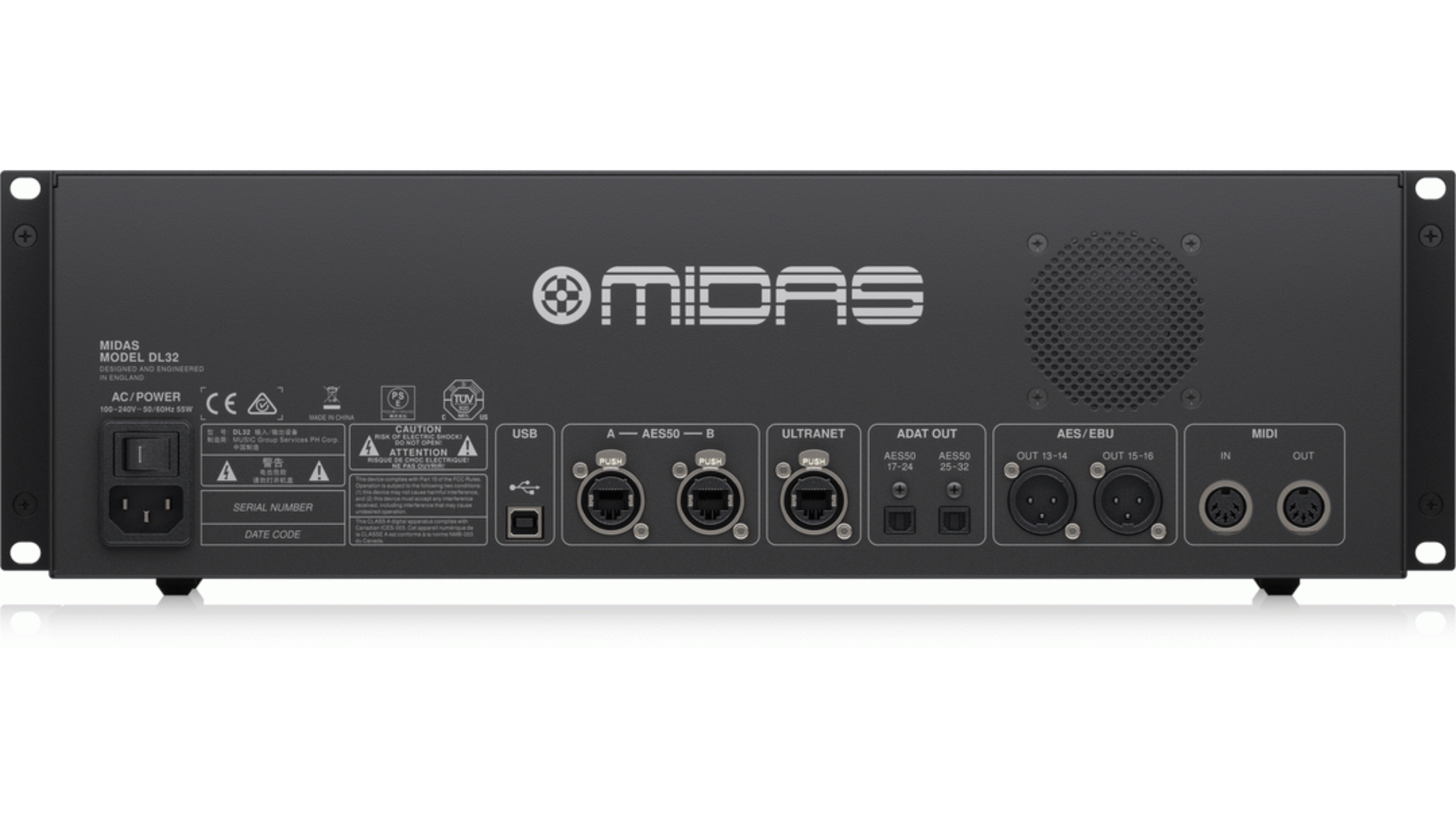 Midas MDS-DL32 | 32-In / 16-Out Digital Stagebox | AES50 Networking & ULTRANET Support